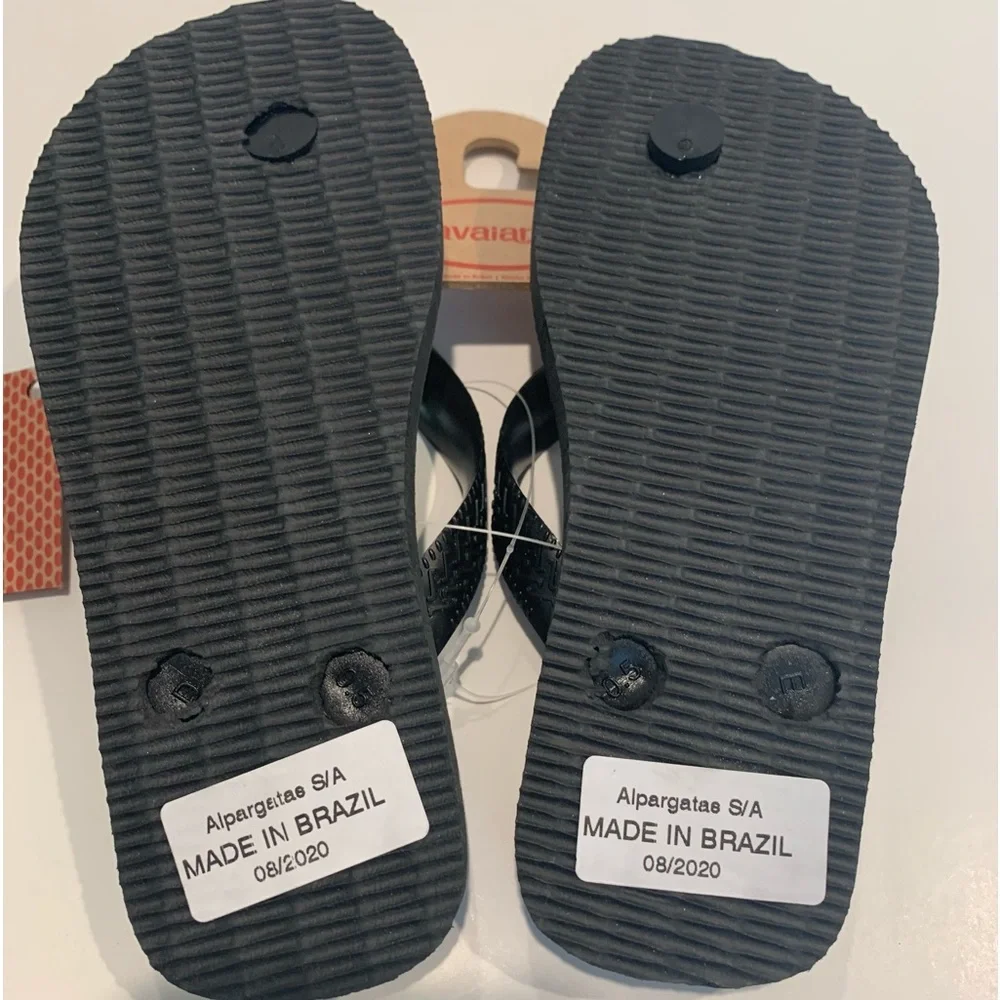 NWT Havianas Flip Flops Black Size 11 - 12 - Picture 7 of 7